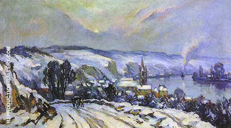La Bouille Under Snow By Robert Antoine Pinchon