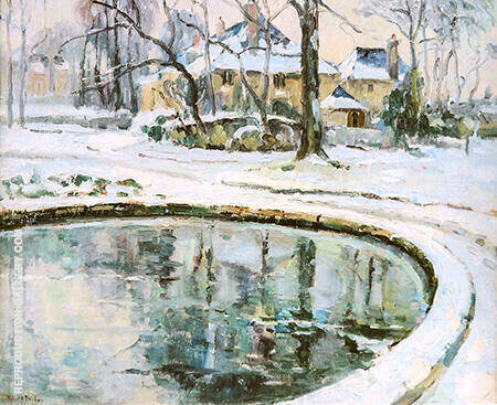 The Basin Snow by Robert Antoine Pinchon | Oil Painting Reproduction