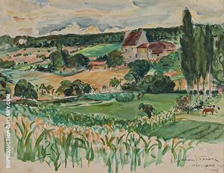 Paysage de Dordogne 1947 by Emile Othon Friesz | Oil Painting Reproduction