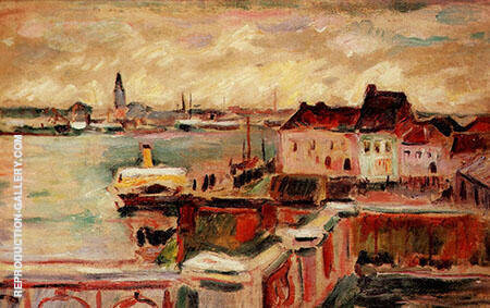 Vue du port d'Anvers 1906 | Oil Painting Reproduction