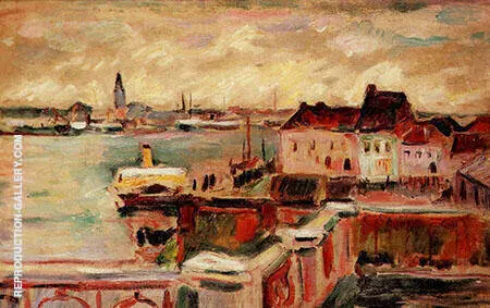 Vue du port d'Anvers 1906 By Emile Othon Friesz