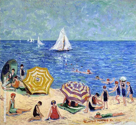 Oak Street Beach 1914 By Minnie Harms Neebe