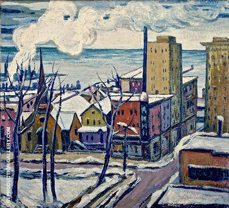 Waukegan 1930 by Minnie Harms Neebe | Oil Painting Reproduction