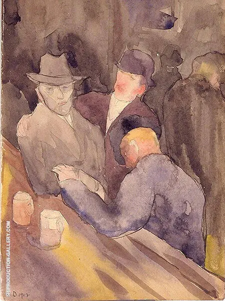 Men at a Bar 1912 By Charles Demuth