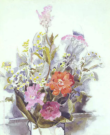 Zinnia Bouquet 1925 By Charles Demuth