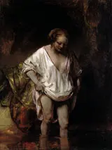 Hendrickje Bathing in a River 1654 By Rembrandt Van Rijn