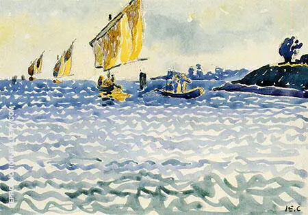 Boats By Henri Edmond Cross