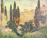 Cypresses at Cagnes 1908 By Henri Edmond Cross