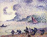 Fisherman 1895 By Henri Edmond Cross
