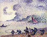 Fisherman 1895 By Henri Edmond Cross