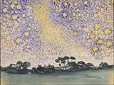 Landscape with Stars c1905 By Henri Edmond Cross