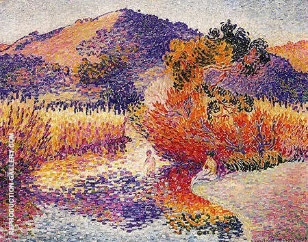 River in Saint Clair By Henri Edmond Cross