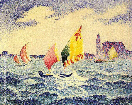 Sailboats Near Chicago By Henri Edmond Cross