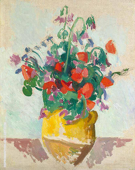 Flowers c1910 by Patrick Henry Bruce | Oil Painting Reproduction