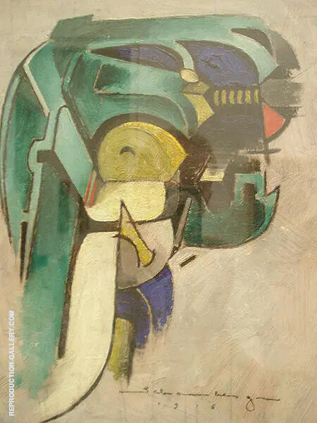 Painting IV Mechanical Abstraction 1916 By Morton Livingston Schamberg