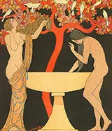 Untitled Pochoir From 1922 By George Barbier
