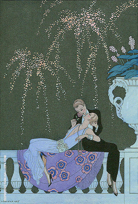 Le Feu 1925 by George Barbier | Oil Painting Reproduction