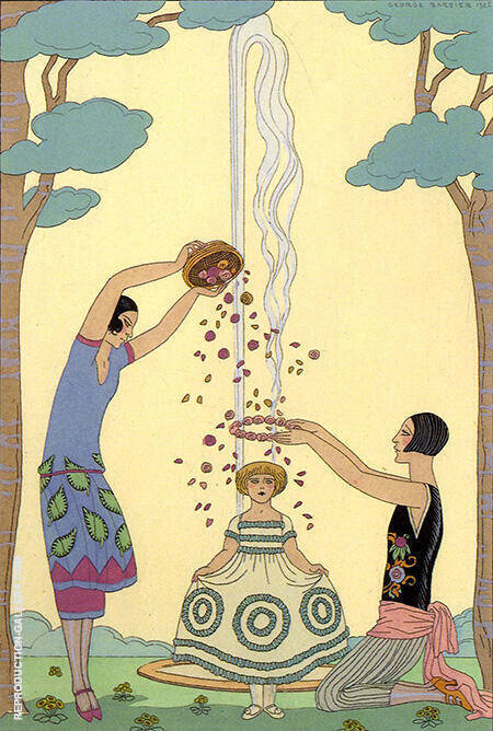 The Four Seasons 1925 by George Barbier | Oil Painting Reproduction