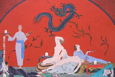 Chez La Marchande de Pavots c1922 By George Barbier