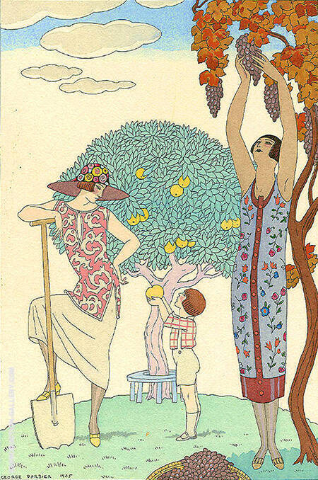 La Terre 1925 by George Barbier | Oil Painting Reproduction