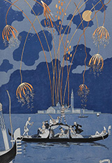 Fireworks in Venice for Fetes Galantes By George Barbier