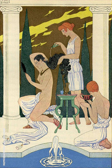 The Romance of Perfume 1928 by George Barbier | Oil Painting Reproduction