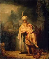 David's Farewell to Jonathan 1642 By Rembrandt Van Rijn