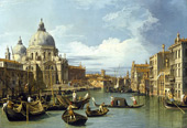 The Grand Canal and the Church of the Salute 1730 By Canaletto