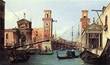 View of the Entrance to the Venetian Arsenal 1732 By Canaletto