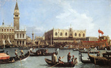 Return of the Bucentoro to the Molo on Ascension Day c1732 By Canaletto