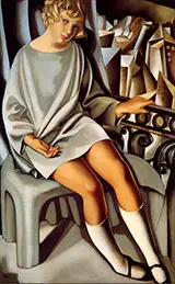 Kizette on Balcony 1927 By Tamara de Lempicka
