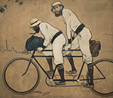 Ramon Casas and Pere Romeu on a Tandem c1897 By Ramon Casas