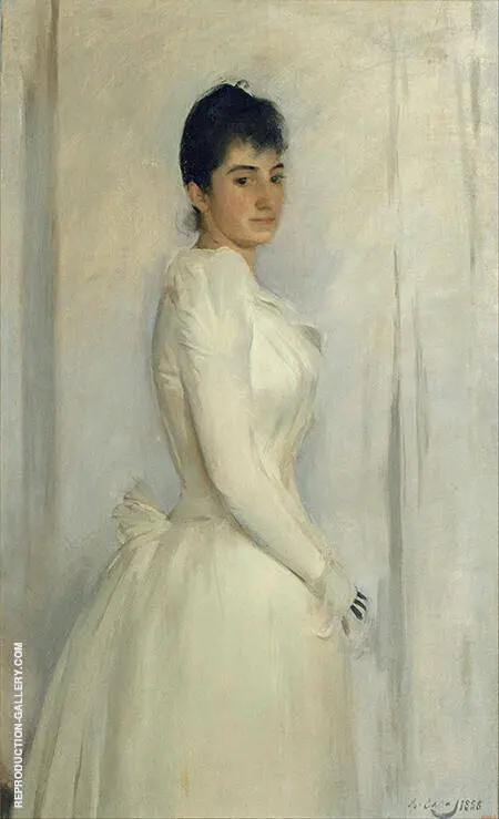 Portrait of Montserrat Carbo 1888 By Ramon Casas