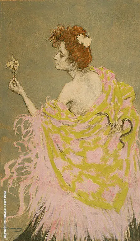 Original Design for the Poster Sifilis 1900 By Ramon Casas
