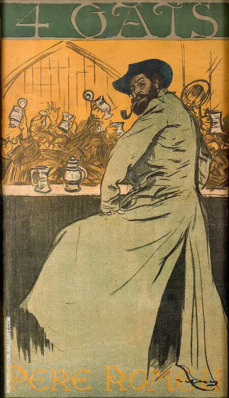 4 Gats c1900 By Ramon Casas