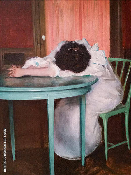 Tired c1895-1900 by Ramon Casas | Oil Painting Reproduction
