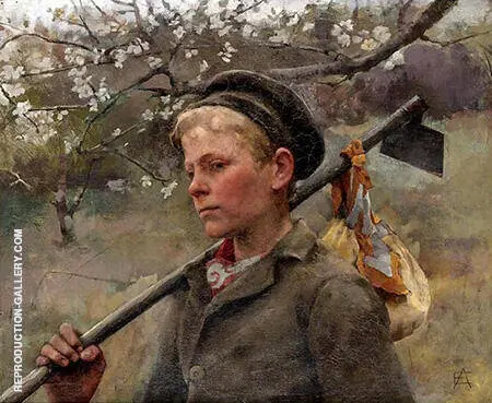 Boy with a Hoe By Elizabeth Forbes