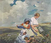Blackberry Gathering 1916 By Elizabeth Forbes