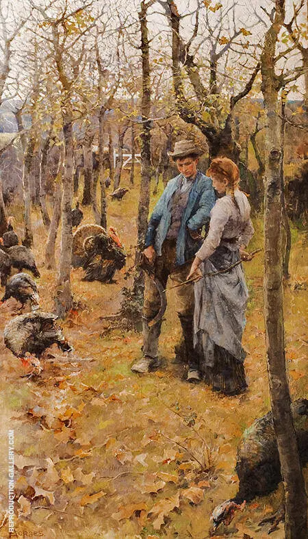 At the Edge of the Woods 1882 By Elizabeth Forbes