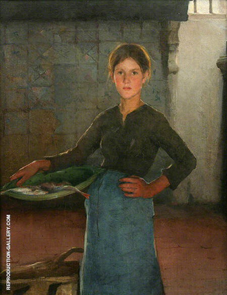 Zandvoort Fishergirl by Elizabeth Forbes | Oil Painting Reproduction