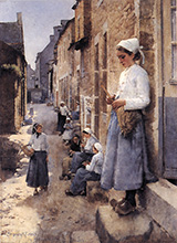 A Street in Brittany 1881 By Stanhope Forbes