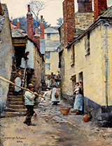 Old Newlyn 1884 By Stanhope Forbes