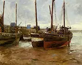 Boats at Anchor By Stanhope Forbes