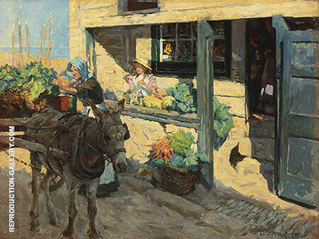 The Village Shop above Newlyn Harbour 1909 | Oil Painting Reproduction