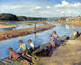 Young Anglers at Hayle 1930 By Stanhope Forbes