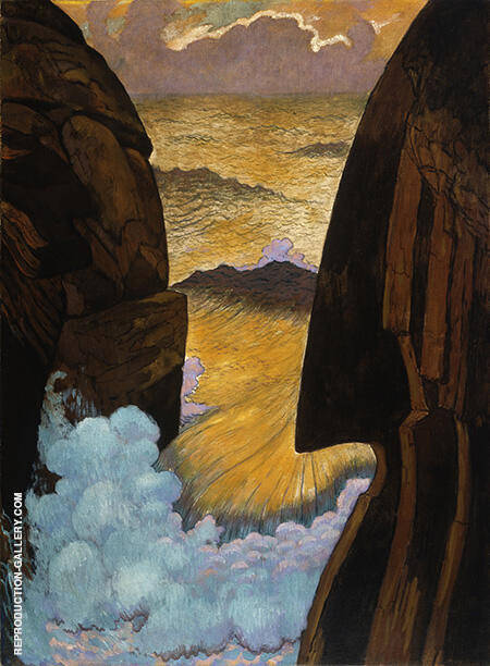 Vorhor the Green Wave c1896 by Georges Lacombe | Oil Painting Reproduction