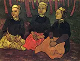 Three Breton Women in the Forest By Georges Lacombe