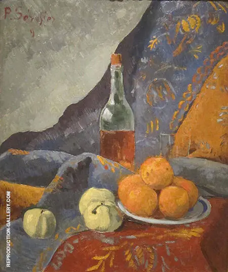 Still Life with Bottle and Fruit 1909 By Paul Serusier