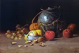 Still Life with Ginger Jar Fruit and Nuts By Charles E Porter