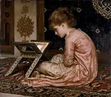 Study at Reading Desk 1877 By Frederic Leighton
